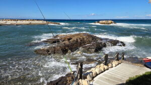 Ikaria -kleiner Hafen von Karavostamo